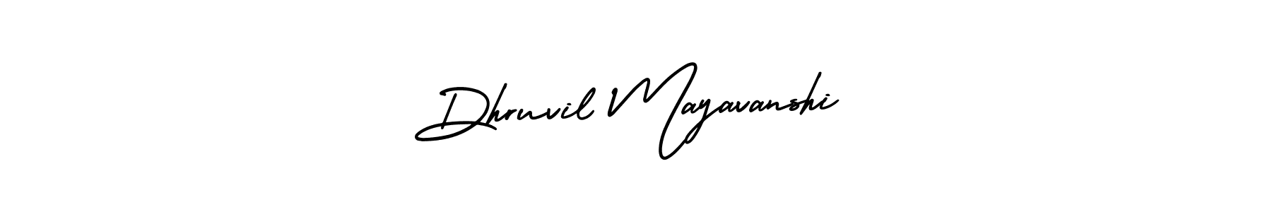 Similarly AmerikaSignatureDemo-Regular is the best handwritten signature design. Signature creator online .You can use it as an online autograph creator for name Dhruvil Mayavanshi. Dhruvil Mayavanshi signature style 3 images and pictures png