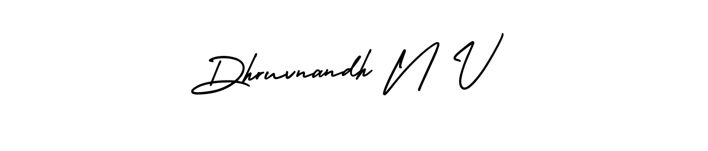 Create a beautiful signature design for name Dhruvnandh N V. With this signature (AmerikaSignatureDemo-Regular) fonts, you can make a handwritten signature for free. Dhruvnandh N V signature style 3 images and pictures png