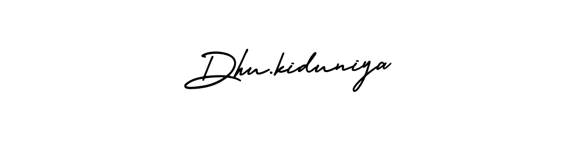 Dhu.kiduniya stylish signature style. Best Handwritten Sign (AmerikaSignatureDemo-Regular) for my name. Handwritten Signature Collection Ideas for my name Dhu.kiduniya. Dhu.kiduniya signature style 3 images and pictures png