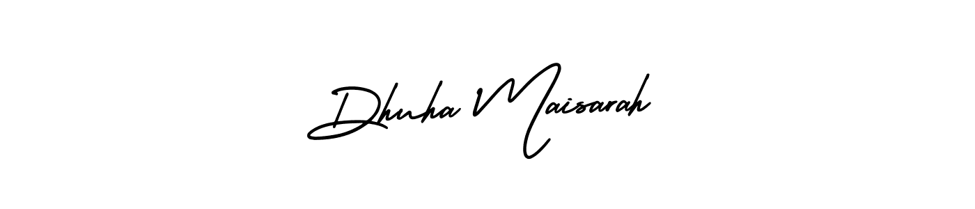 AmerikaSignatureDemo-Regular is a professional signature style that is perfect for those who want to add a touch of class to their signature. It is also a great choice for those who want to make their signature more unique. Get Dhuha Maisarah name to fancy signature for free. Dhuha Maisarah signature style 3 images and pictures png