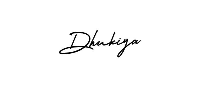 The best way (AmerikaSignatureDemo-Regular) to make a short signature is to pick only two or three words in your name. The name Dhukiya include a total of six letters. For converting this name. Dhukiya signature style 3 images and pictures png