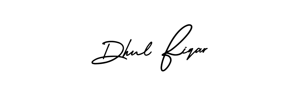 This is the best signature style for the Dhul Fiqar name. Also you like these signature font (AmerikaSignatureDemo-Regular). Mix name signature. Dhul Fiqar signature style 3 images and pictures png