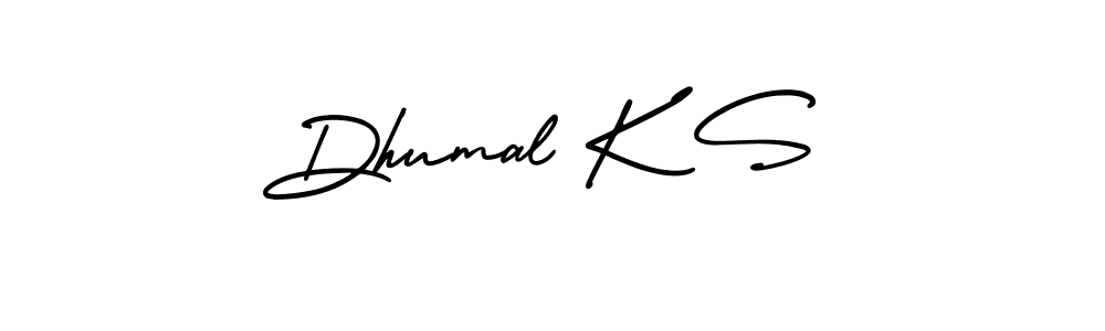 How to Draw Dhumal K S signature style? AmerikaSignatureDemo-Regular is a latest design signature styles for name Dhumal K S. Dhumal K S signature style 3 images and pictures png