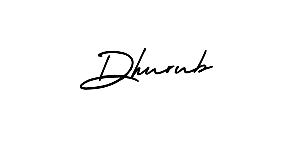 You should practise on your own different ways (AmerikaSignatureDemo-Regular) to write your name (Dhurub) in signature. don't let someone else do it for you. Dhurub signature style 3 images and pictures png