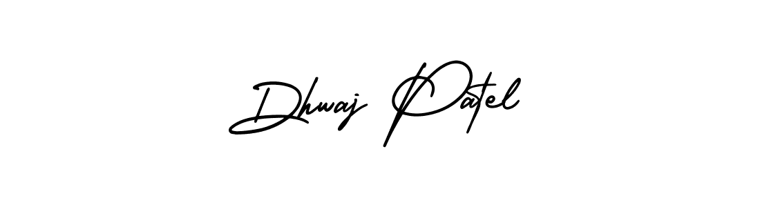 You should practise on your own different ways (AmerikaSignatureDemo-Regular) to write your name (Dhwaj Patel) in signature. don't let someone else do it for you. Dhwaj Patel signature style 3 images and pictures png