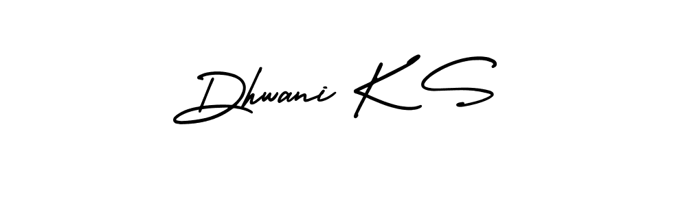 How to make Dhwani K S signature? AmerikaSignatureDemo-Regular is a professional autograph style. Create handwritten signature for Dhwani K S name. Dhwani K S signature style 3 images and pictures png