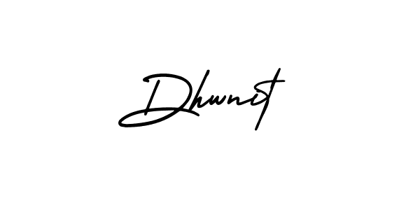 Use a signature maker to create a handwritten signature online. With this signature software, you can design (AmerikaSignatureDemo-Regular) your own signature for name Dhwnit. Dhwnit signature style 3 images and pictures png