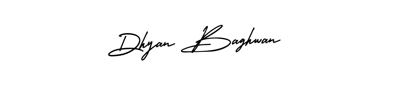 Use a signature maker to create a handwritten signature online. With this signature software, you can design (AmerikaSignatureDemo-Regular) your own signature for name Dhyan Baghwan. Dhyan Baghwan signature style 3 images and pictures png