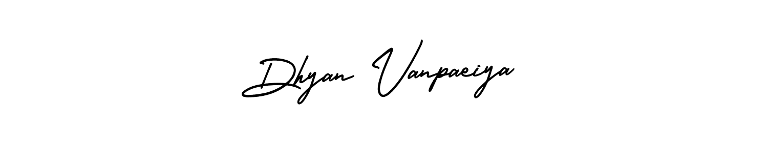 Dhyan Vanpaeiya stylish signature style. Best Handwritten Sign (AmerikaSignatureDemo-Regular) for my name. Handwritten Signature Collection Ideas for my name Dhyan Vanpaeiya. Dhyan Vanpaeiya signature style 3 images and pictures png