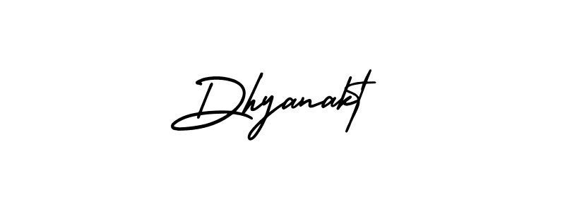 You should practise on your own different ways (AmerikaSignatureDemo-Regular) to write your name (Dhyanakt) in signature. don't let someone else do it for you. Dhyanakt signature style 3 images and pictures png