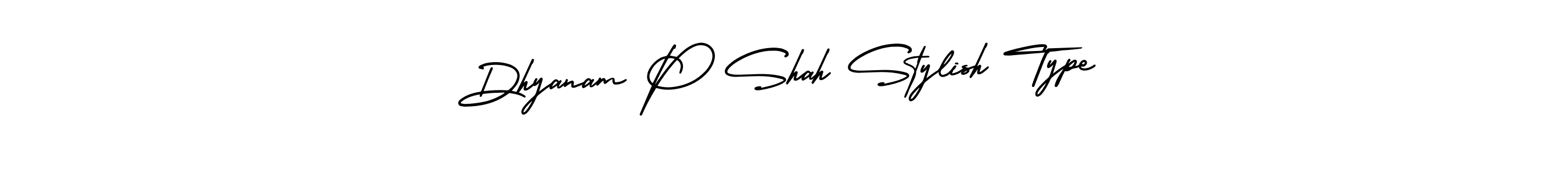 The best way (AmerikaSignatureDemo-Regular) to make a short signature is to pick only two or three words in your name. The name Dhyanam P Shah Stylish Type include a total of six letters. For converting this name. Dhyanam P Shah Stylish Type signature style 3 images and pictures png