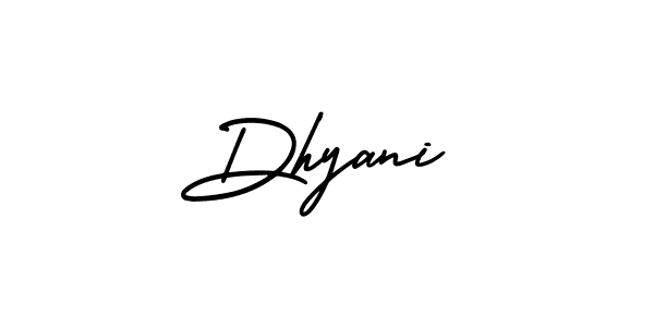 Dhyani stylish signature style. Best Handwritten Sign (AmerikaSignatureDemo-Regular) for my name. Handwritten Signature Collection Ideas for my name Dhyani. Dhyani signature style 3 images and pictures png