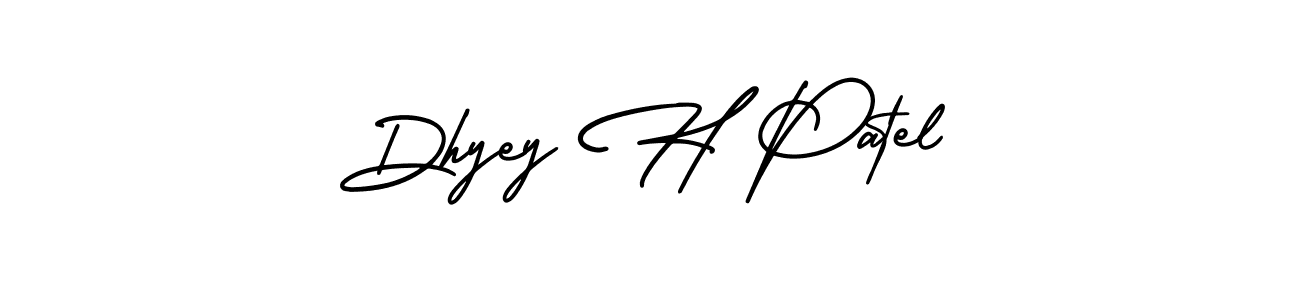 Best and Professional Signature Style for Dhyey H Patel. AmerikaSignatureDemo-Regular Best Signature Style Collection. Dhyey H Patel signature style 3 images and pictures png
