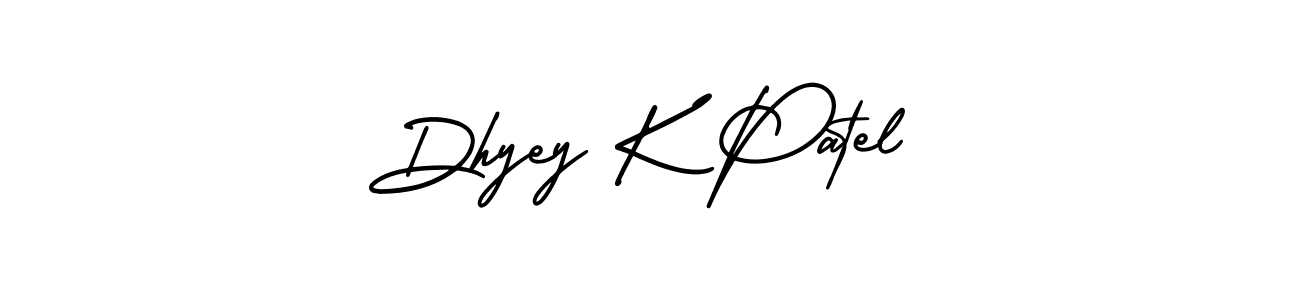 Best and Professional Signature Style for Dhyey K Patel. AmerikaSignatureDemo-Regular Best Signature Style Collection. Dhyey K Patel signature style 3 images and pictures png