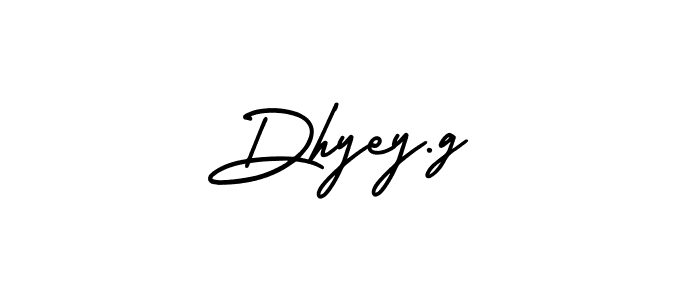 How to Draw Dhyey.g signature style? AmerikaSignatureDemo-Regular is a latest design signature styles for name Dhyey.g. Dhyey.g signature style 3 images and pictures png