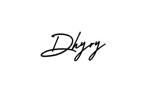 Create a beautiful signature design for name Dhyry. With this signature (AmerikaSignatureDemo-Regular) fonts, you can make a handwritten signature for free. Dhyry signature style 3 images and pictures png