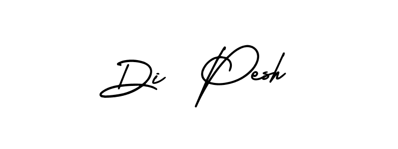 Similarly AmerikaSignatureDemo-Regular is the best handwritten signature design. Signature creator online .You can use it as an online autograph creator for name Di  Pesh. Di  Pesh signature style 3 images and pictures png