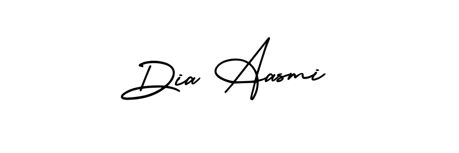 It looks lik you need a new signature style for name Dia Aasmi. Design unique handwritten (AmerikaSignatureDemo-Regular) signature with our free signature maker in just a few clicks. Dia Aasmi signature style 3 images and pictures png