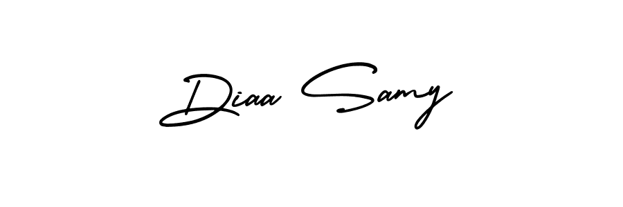 This is the best signature style for the Diaa Samy name. Also you like these signature font (AmerikaSignatureDemo-Regular). Mix name signature. Diaa Samy signature style 3 images and pictures png