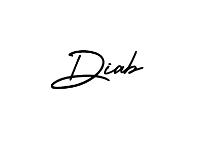 You should practise on your own different ways (AmerikaSignatureDemo-Regular) to write your name (Diab) in signature. don't let someone else do it for you. Diab signature style 3 images and pictures png