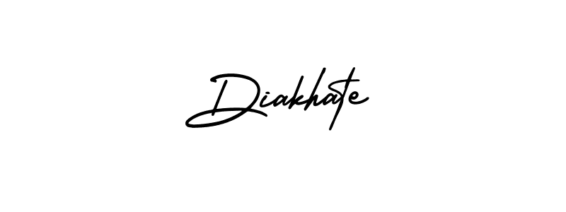 Use a signature maker to create a handwritten signature online. With this signature software, you can design (AmerikaSignatureDemo-Regular) your own signature for name Diakhate. Diakhate signature style 3 images and pictures png