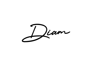 Design your own signature with our free online signature maker. With this signature software, you can create a handwritten (AmerikaSignatureDemo-Regular) signature for name Diam. Diam signature style 3 images and pictures png