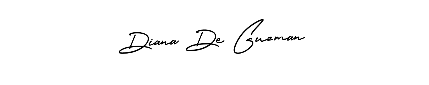 You should practise on your own different ways (AmerikaSignatureDemo-Regular) to write your name (Diana De Guzman) in signature. don't let someone else do it for you. Diana De Guzman signature style 3 images and pictures png