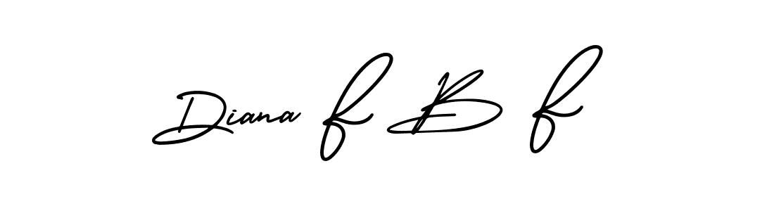 Make a beautiful signature design for name Diana F B F. With this signature (AmerikaSignatureDemo-Regular) style, you can create a handwritten signature for free. Diana F B F signature style 3 images and pictures png