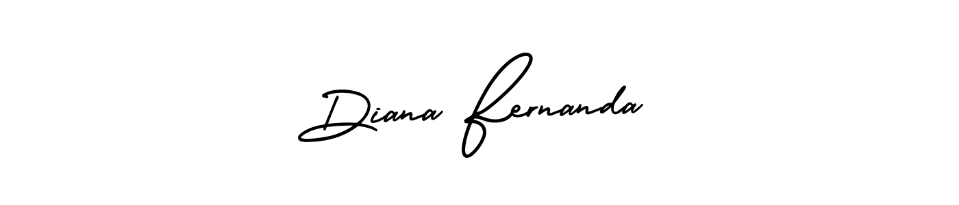 The best way (AmerikaSignatureDemo-Regular) to make a short signature is to pick only two or three words in your name. The name Diana Fernanda include a total of six letters. For converting this name. Diana Fernanda signature style 3 images and pictures png