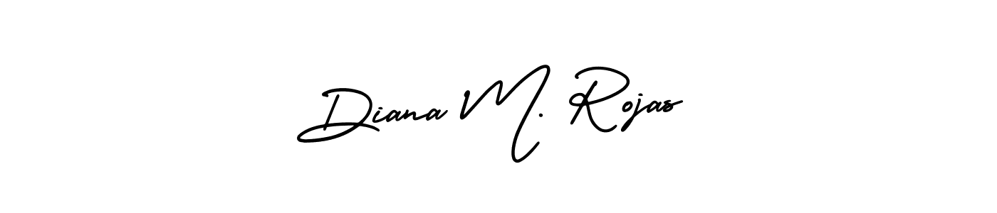 The best way (AmerikaSignatureDemo-Regular) to make a short signature is to pick only two or three words in your name. The name Diana M. Rojas include a total of six letters. For converting this name. Diana M. Rojas signature style 3 images and pictures png