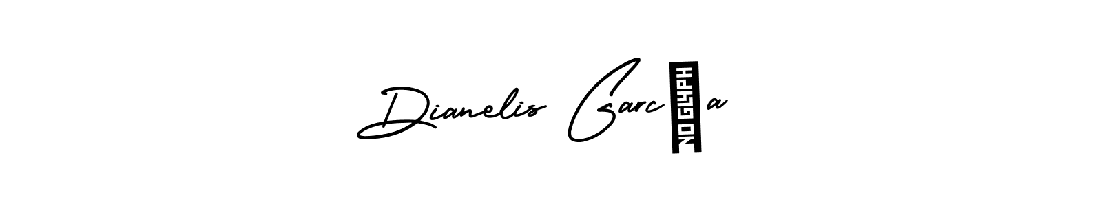 How to make Dianelis García name signature. Use AmerikaSignatureDemo-Regular style for creating short signs online. This is the latest handwritten sign. Dianelis García signature style 3 images and pictures png