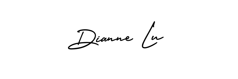 AmerikaSignatureDemo-Regular is a professional signature style that is perfect for those who want to add a touch of class to their signature. It is also a great choice for those who want to make their signature more unique. Get Dianne Lu name to fancy signature for free. Dianne Lu signature style 3 images and pictures png