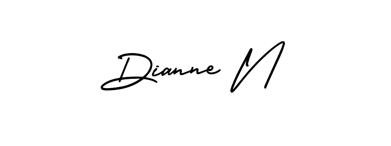if you are searching for the best signature style for your name Dianne N. so please give up your signature search. here we have designed multiple signature styles  using AmerikaSignatureDemo-Regular. Dianne N signature style 3 images and pictures png