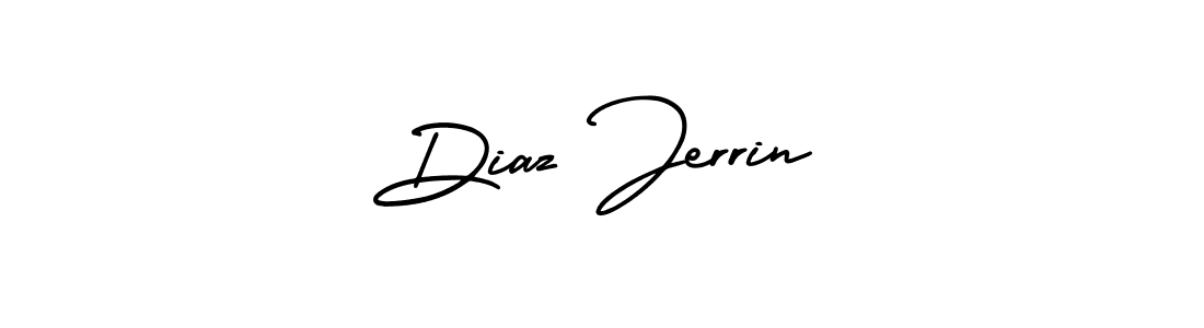 You should practise on your own different ways (AmerikaSignatureDemo-Regular) to write your name (Diaz Jerrin) in signature. don't let someone else do it for you. Diaz Jerrin signature style 3 images and pictures png