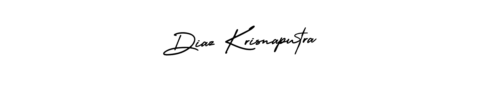 This is the best signature style for the Diaz Krisnaputra name. Also you like these signature font (AmerikaSignatureDemo-Regular). Mix name signature. Diaz Krisnaputra signature style 3 images and pictures png