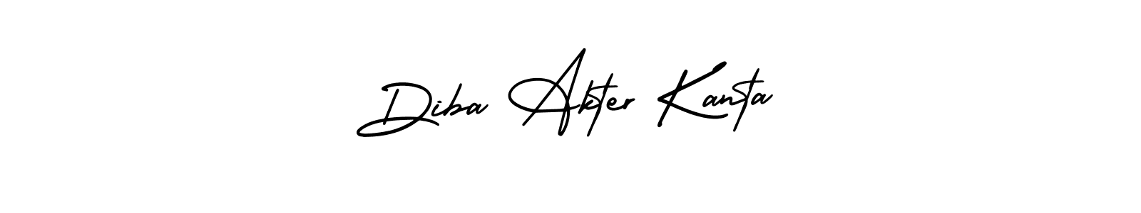 Use a signature maker to create a handwritten signature online. With this signature software, you can design (AmerikaSignatureDemo-Regular) your own signature for name Diba Akter Kanta. Diba Akter Kanta signature style 3 images and pictures png