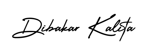 Personalize your online presence with Dibakar Kalita signature rendered in elegant AmerikaSignatureDemo-Regular font. Great for website footers and blogs. Dibakar Kalita signature style 3 images and pictures png