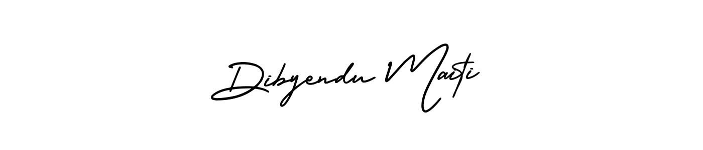 You should practise on your own different ways (AmerikaSignatureDemo-Regular) to write your name (Dibyendu Maiti) in signature. don't let someone else do it for you. Dibyendu Maiti signature style 3 images and pictures png