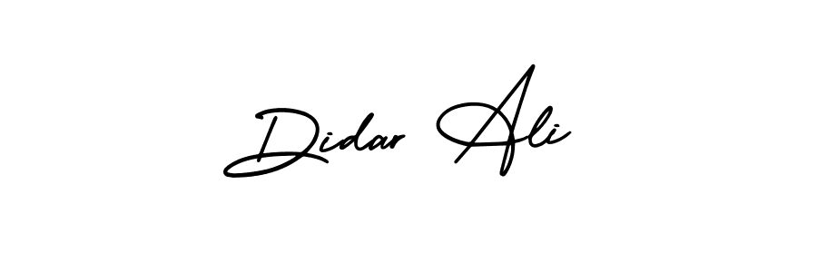 This is the best signature style for the Didar Ali name. Also you like these signature font (AmerikaSignatureDemo-Regular). Mix name signature. Didar Ali signature style 3 images and pictures png