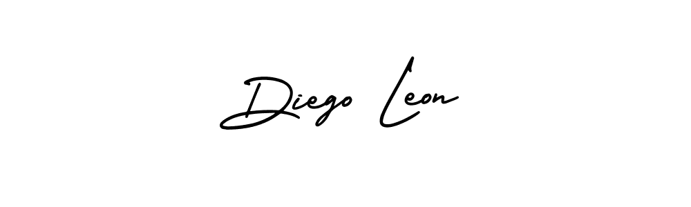 The best way (AmerikaSignatureDemo-Regular) to make a short signature is to pick only two or three words in your name. The name Diego Leon include a total of six letters. For converting this name. Diego Leon signature style 3 images and pictures png