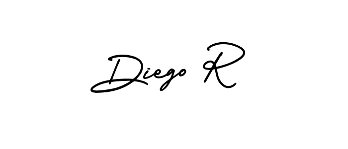 It looks lik you need a new signature style for name Diego R. Design unique handwritten (AmerikaSignatureDemo-Regular) signature with our free signature maker in just a few clicks. Diego R signature style 3 images and pictures png