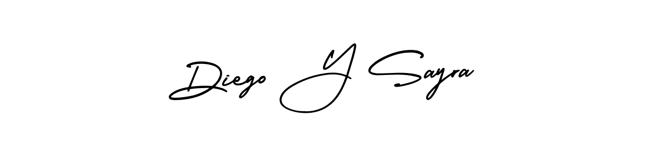 How to Draw Diego Y Sayra signature style? AmerikaSignatureDemo-Regular is a latest design signature styles for name Diego Y Sayra. Diego Y Sayra signature style 3 images and pictures png