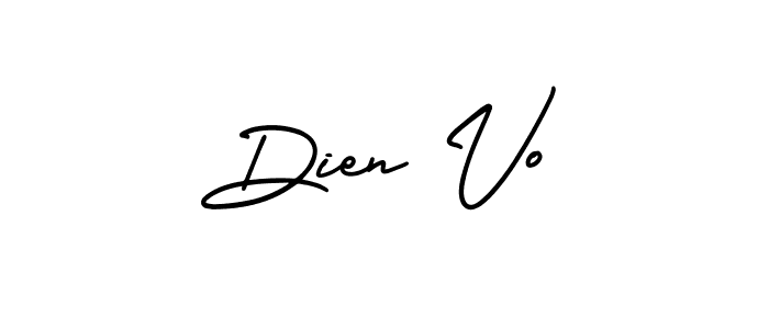 It looks lik you need a new signature style for name Dien Vo. Design unique handwritten (AmerikaSignatureDemo-Regular) signature with our free signature maker in just a few clicks. Dien Vo signature style 3 images and pictures png