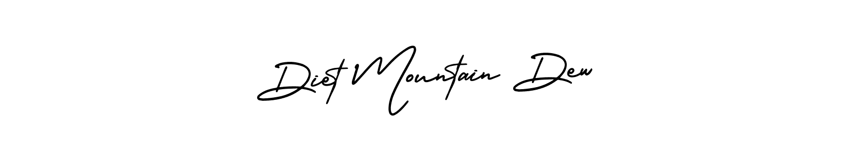 How to make Diet Mountain Dew name signature. Use AmerikaSignatureDemo-Regular style for creating short signs online. This is the latest handwritten sign. Diet Mountain Dew signature style 3 images and pictures png