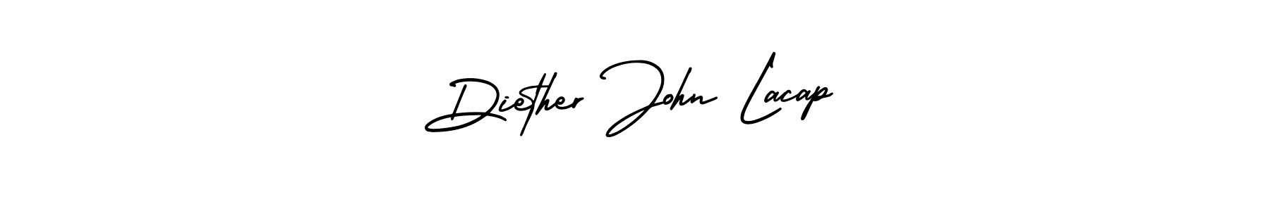 Create a beautiful signature design for name Diether John Lacap. With this signature (AmerikaSignatureDemo-Regular) fonts, you can make a handwritten signature for free. Diether John Lacap signature style 3 images and pictures png