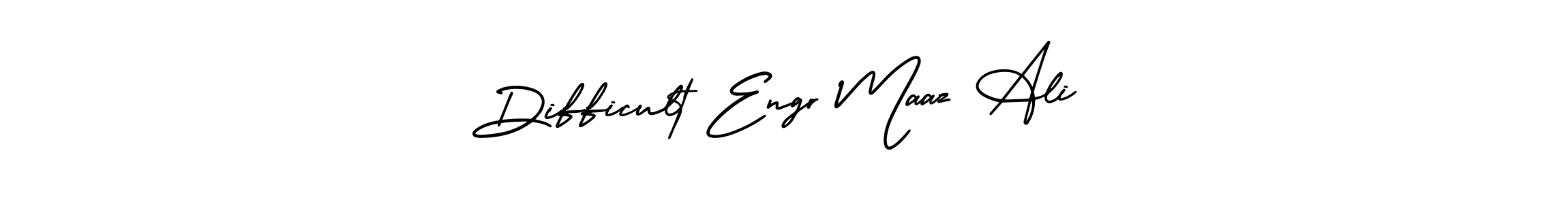 Also we have Difficult Engr Maaz Ali name is the best signature style. Create professional handwritten signature collection using AmerikaSignatureDemo-Regular autograph style. Difficult Engr Maaz Ali signature style 3 images and pictures png