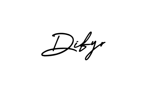 Use a signature maker to create a handwritten signature online. With this signature software, you can design (AmerikaSignatureDemo-Regular) your own signature for name Difyr. Difyr signature style 3 images and pictures png