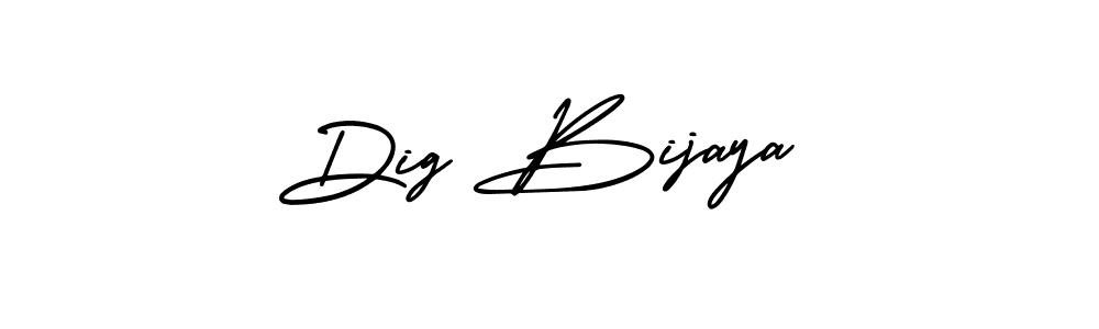 You should practise on your own different ways (AmerikaSignatureDemo-Regular) to write your name (Dig Bijaya) in signature. don't let someone else do it for you. Dig Bijaya signature style 3 images and pictures png