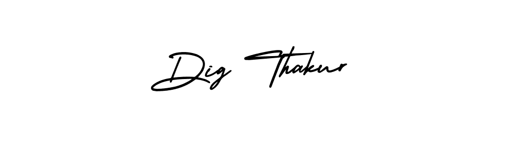 You should practise on your own different ways (AmerikaSignatureDemo-Regular) to write your name (Dig Thakur) in signature. don't let someone else do it for you. Dig Thakur signature style 3 images and pictures png