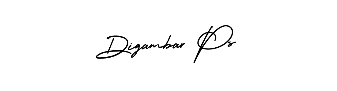 How to make Digambar Ps name signature. Use AmerikaSignatureDemo-Regular style for creating short signs online. This is the latest handwritten sign. Digambar Ps signature style 3 images and pictures png